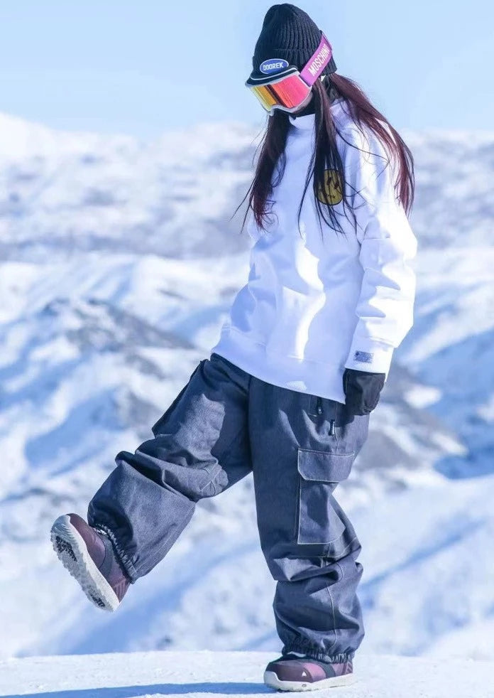 Doorek Thermal Denim Baggy Ski Snowboard Pants Sesh Snow